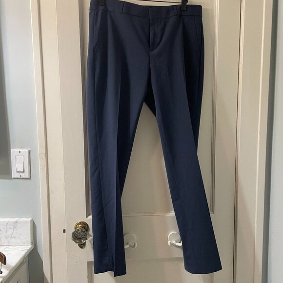 Banana Republic Ryan Navy Blue Pants Women’s Size 6 washable wool blend - Picture 2 of 9